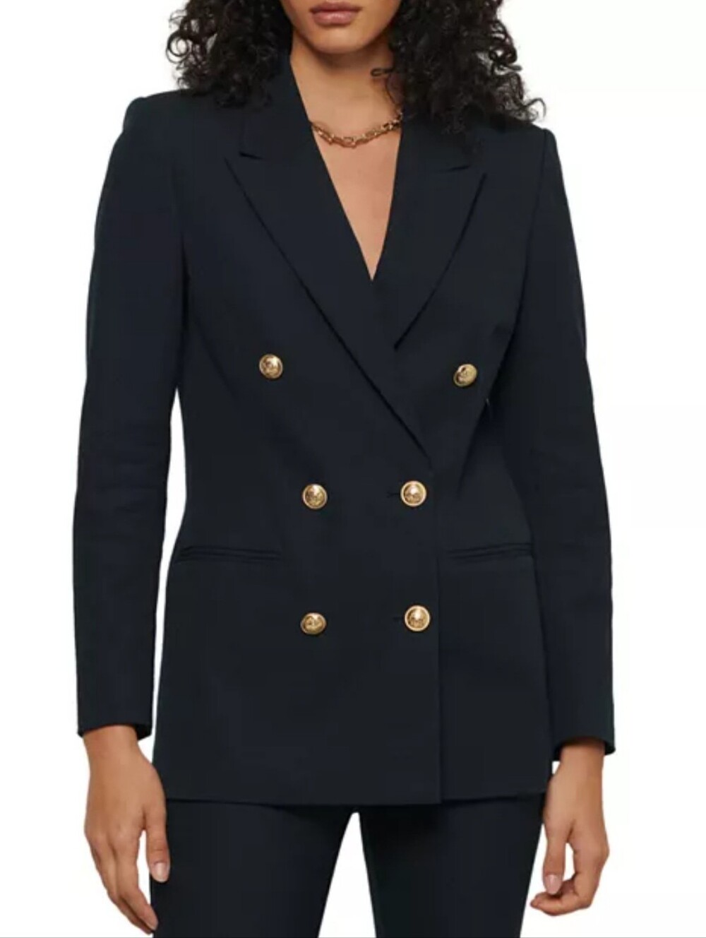 Derek Lam 10 Crosby Navy Walter Double-Breasted Jacket